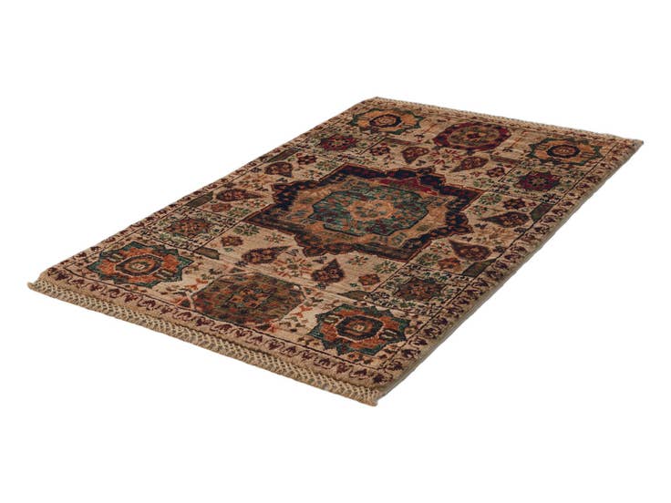 Detail image of 2' 1 x 3' Hand Knotted Mamluk Ziegler Rug