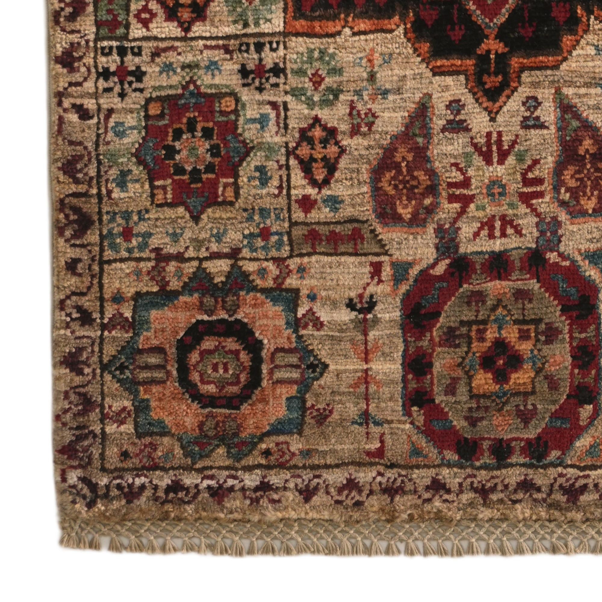 2' 1 x 3' Hand Knotted Mamluk Ziegler Rug