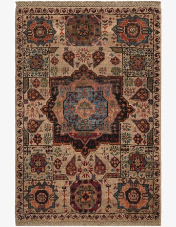 2' 1 x 3' Hand Knotted Mamluk Ziegler Rug