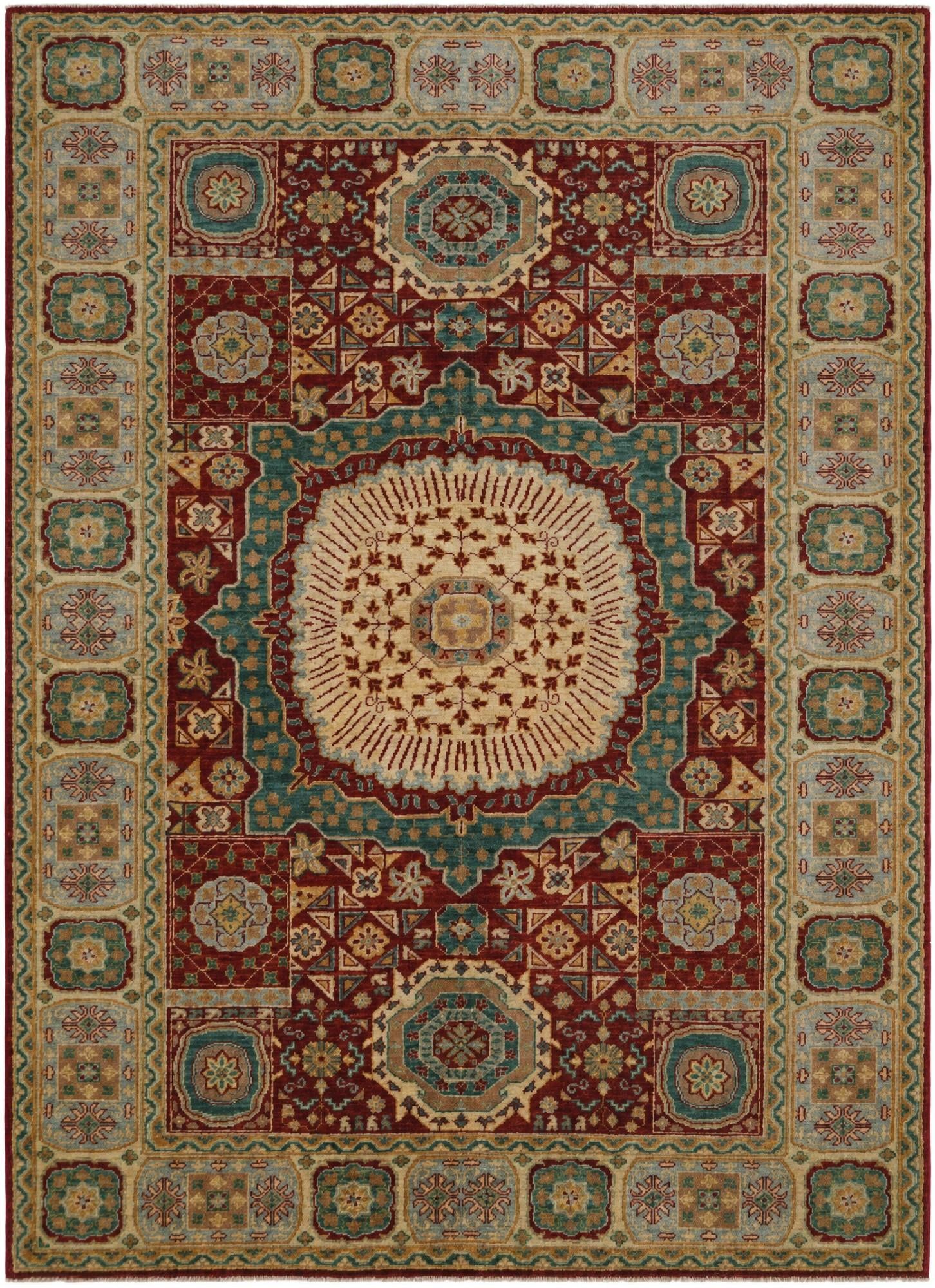 5' 10 x 8' Hand Knotted Mamluk Ziegler Rug
