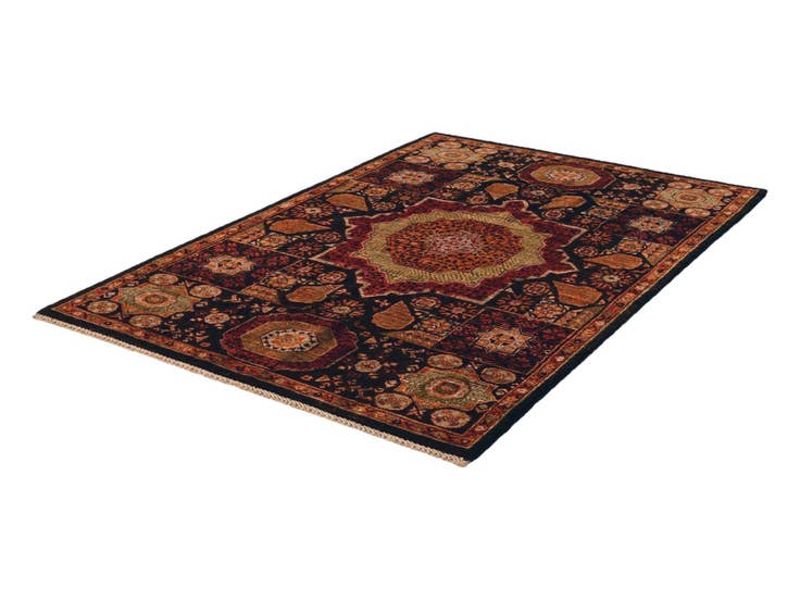 Detail image of 4' 1 x 6' Hand Knotted Mamluk Ziegler Rug