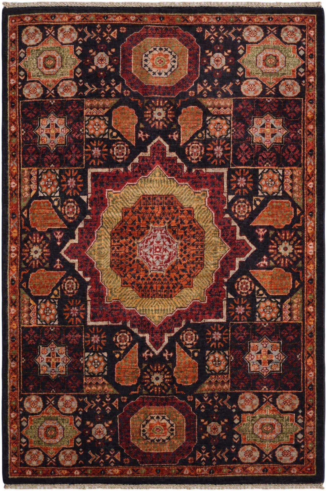 4' 1 x 6' Hand Knotted Mamluk Ziegler Rug