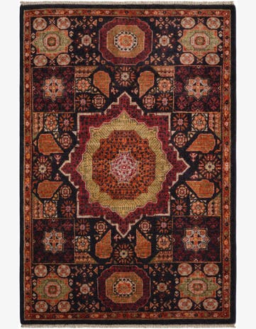 4' 1 x 6' Hand Knotted Mamluk Ziegler Rug