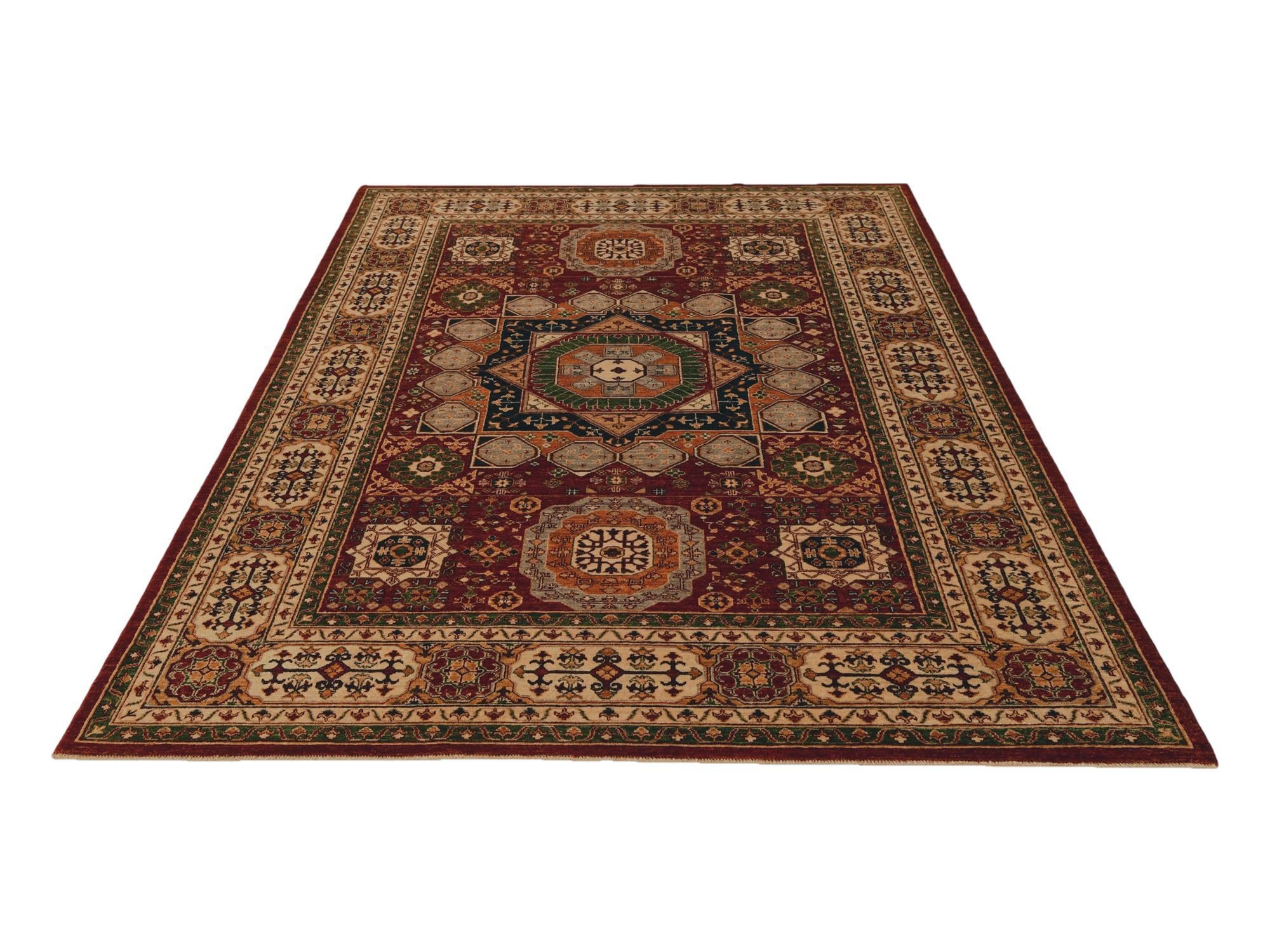 6' 6 x 9' 5 Hand Knotted Mamluk Ziegler Rug