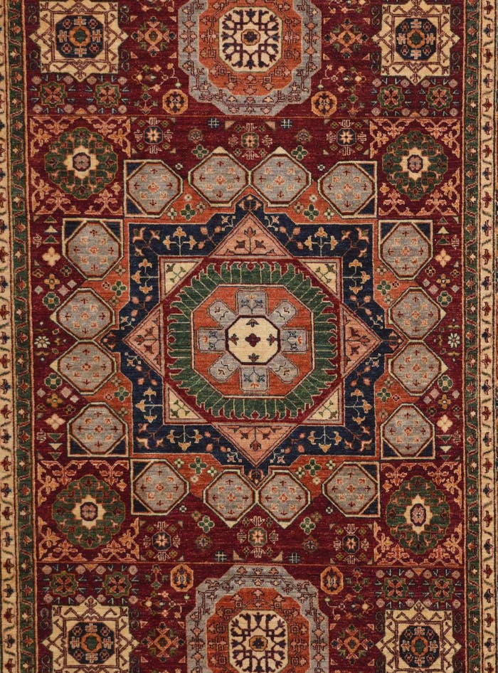 Detail image of 6' 6 x 9' 5 Hand Knotted Mamluk Ziegler Rug