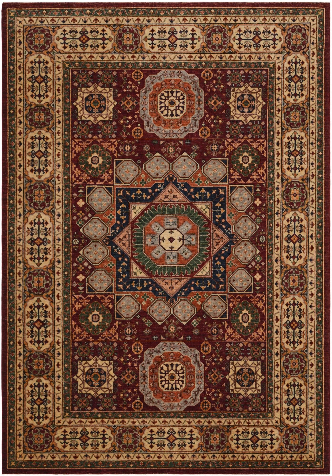 6' 6 x 9' 5 Hand Knotted Mamluk Ziegler Rug
