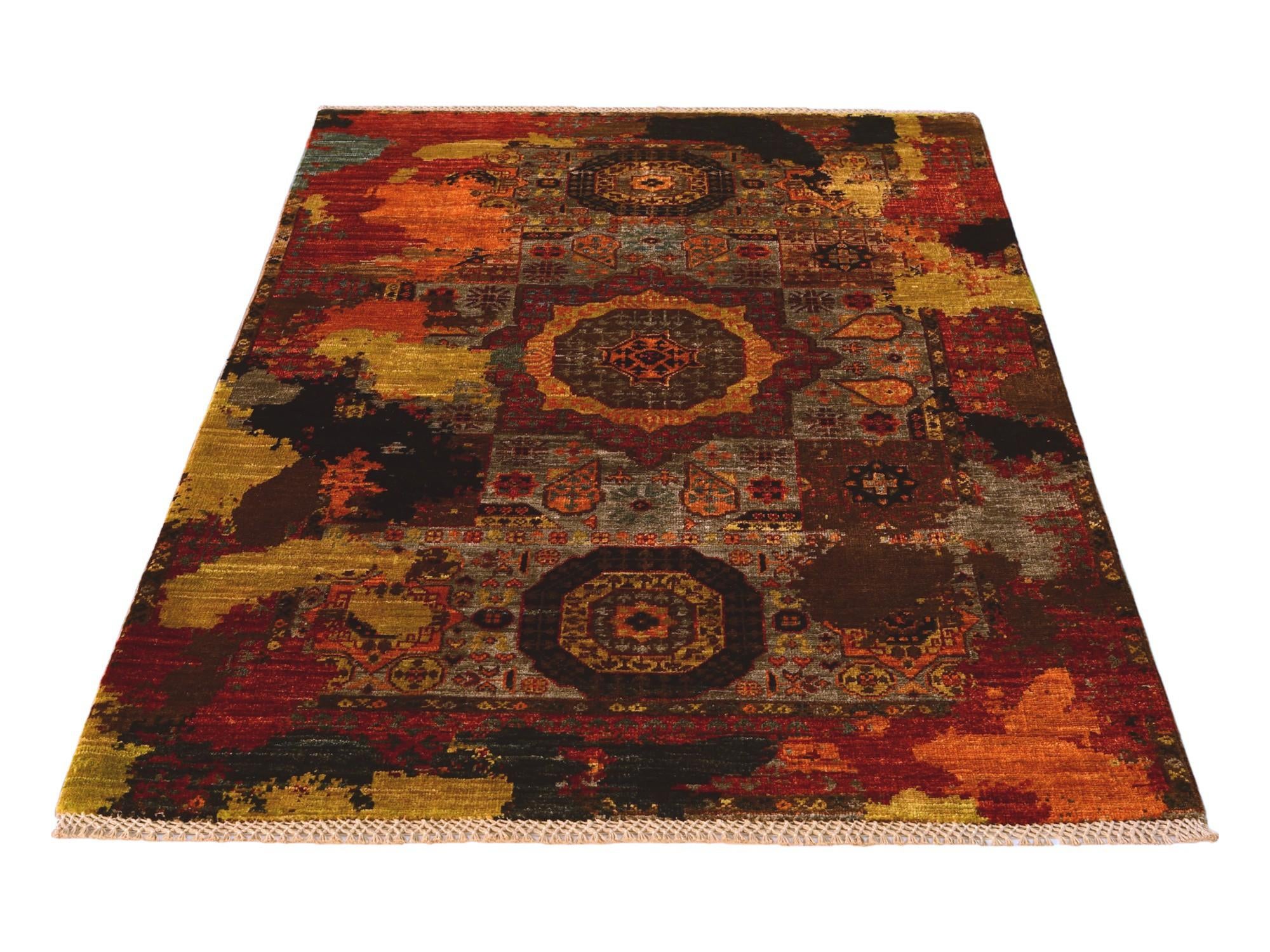 3' 5 x 5' 1 Hand Knotted Mamluk Ziegler Rug
