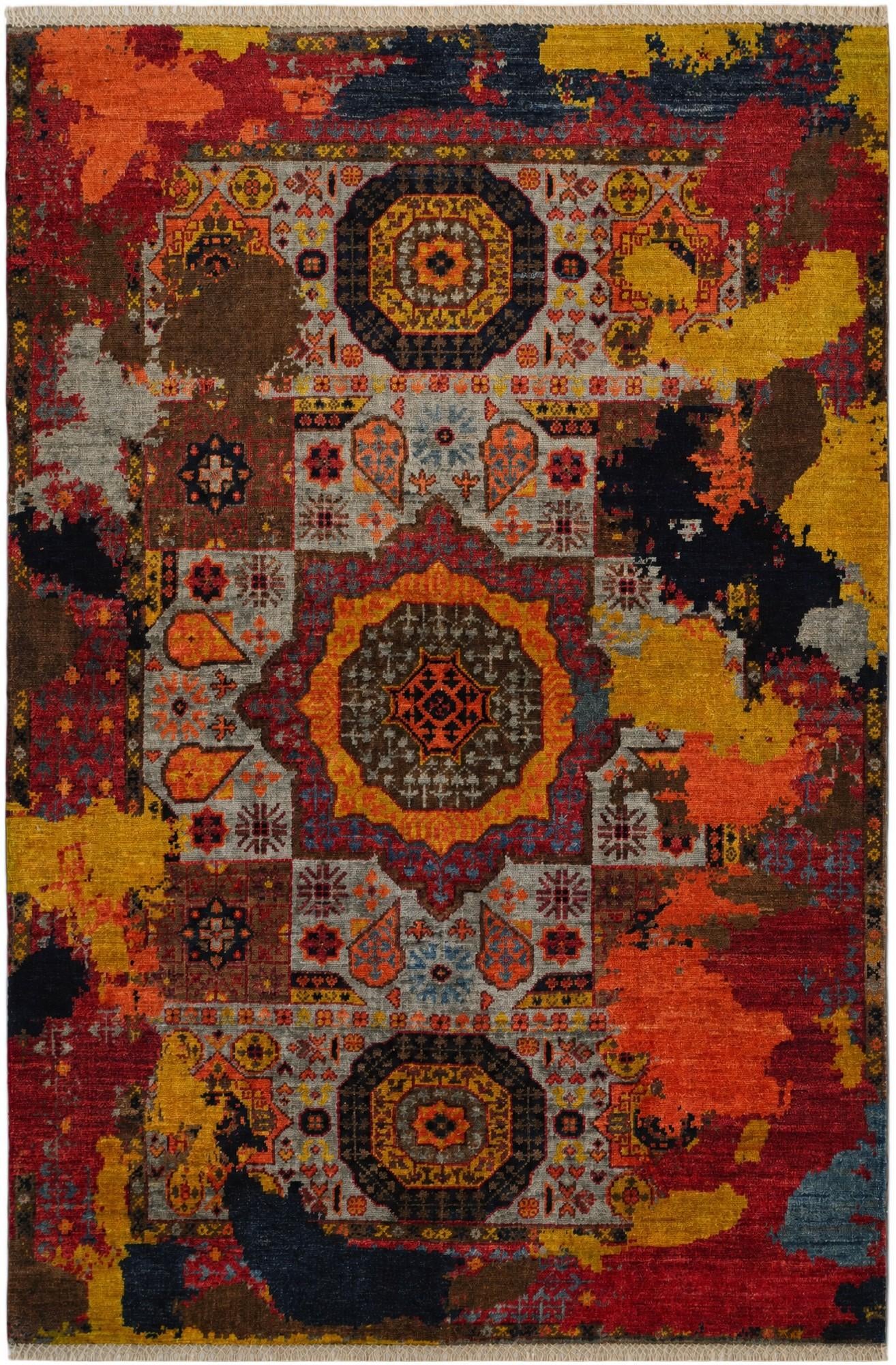 3' 5 x 5' 1 Hand Knotted Mamluk Ziegler Rug