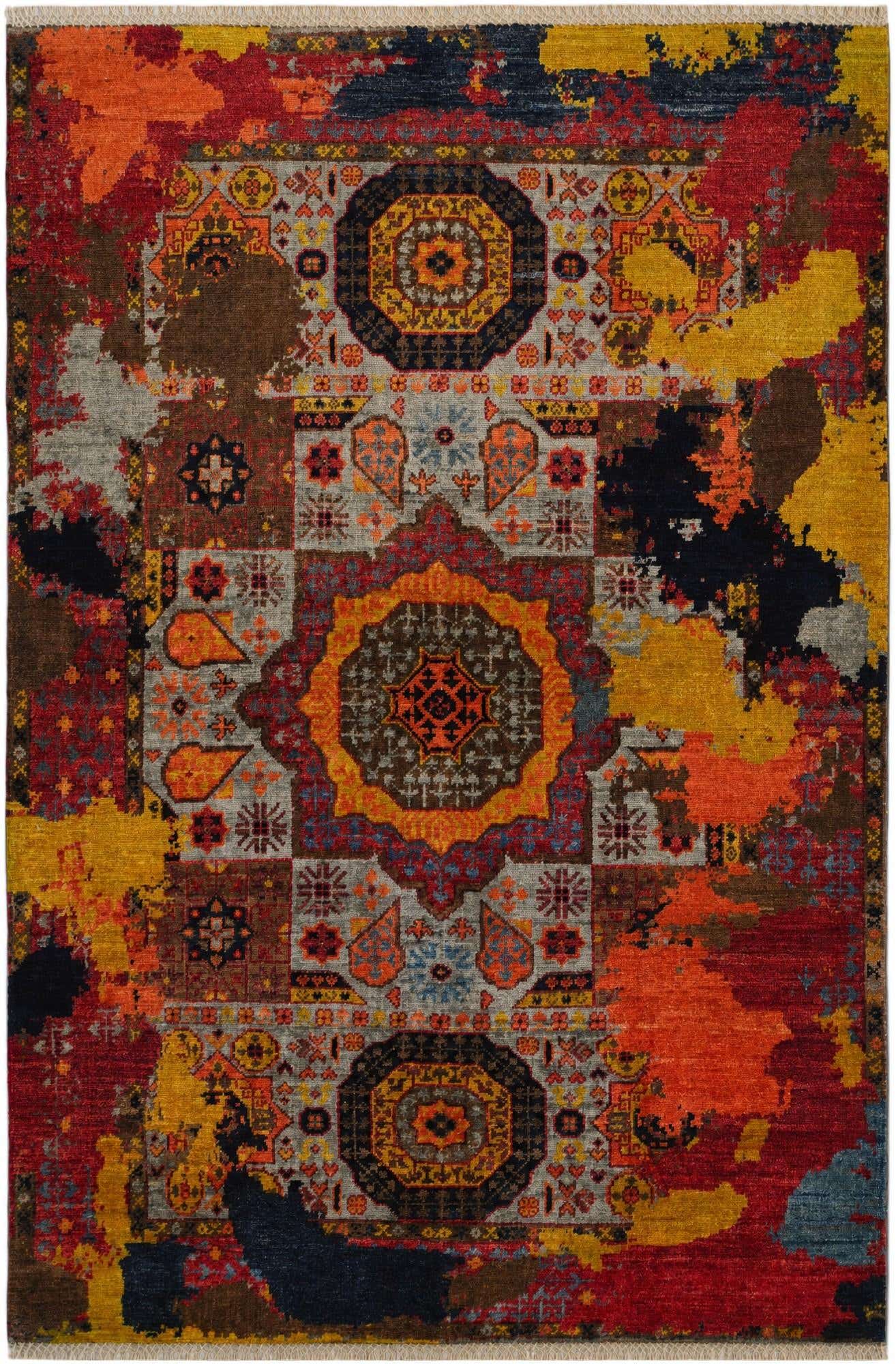 3' 5 x 5' 1 Hand Knotted Mamluk Ziegler Rug