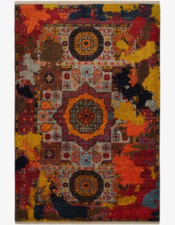 3' 5 x 5' 1 Hand Knotted Mamluk Ziegler Rug