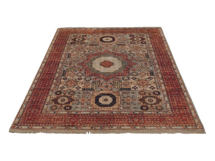 Detail image of 5' x 6' 7 Hand Knotted Mamluk Ziegler Rug