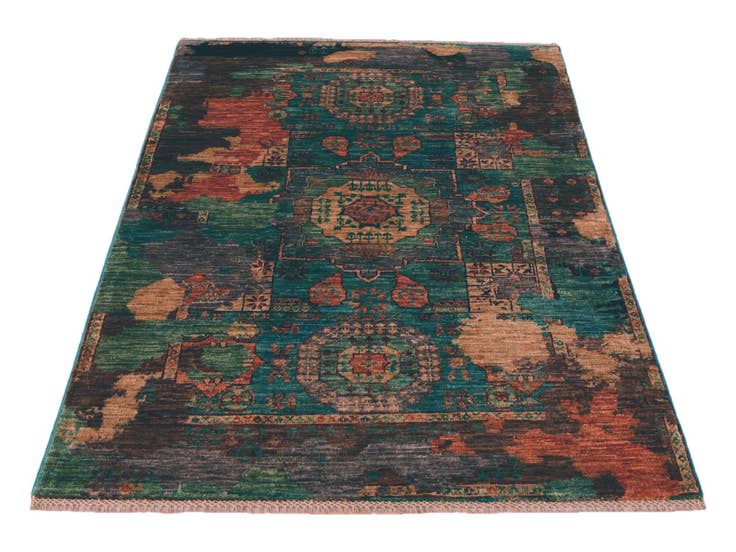 Detail image of 3' 3 x 4' 11 Hand Knotted Mamluk Ziegler Rug