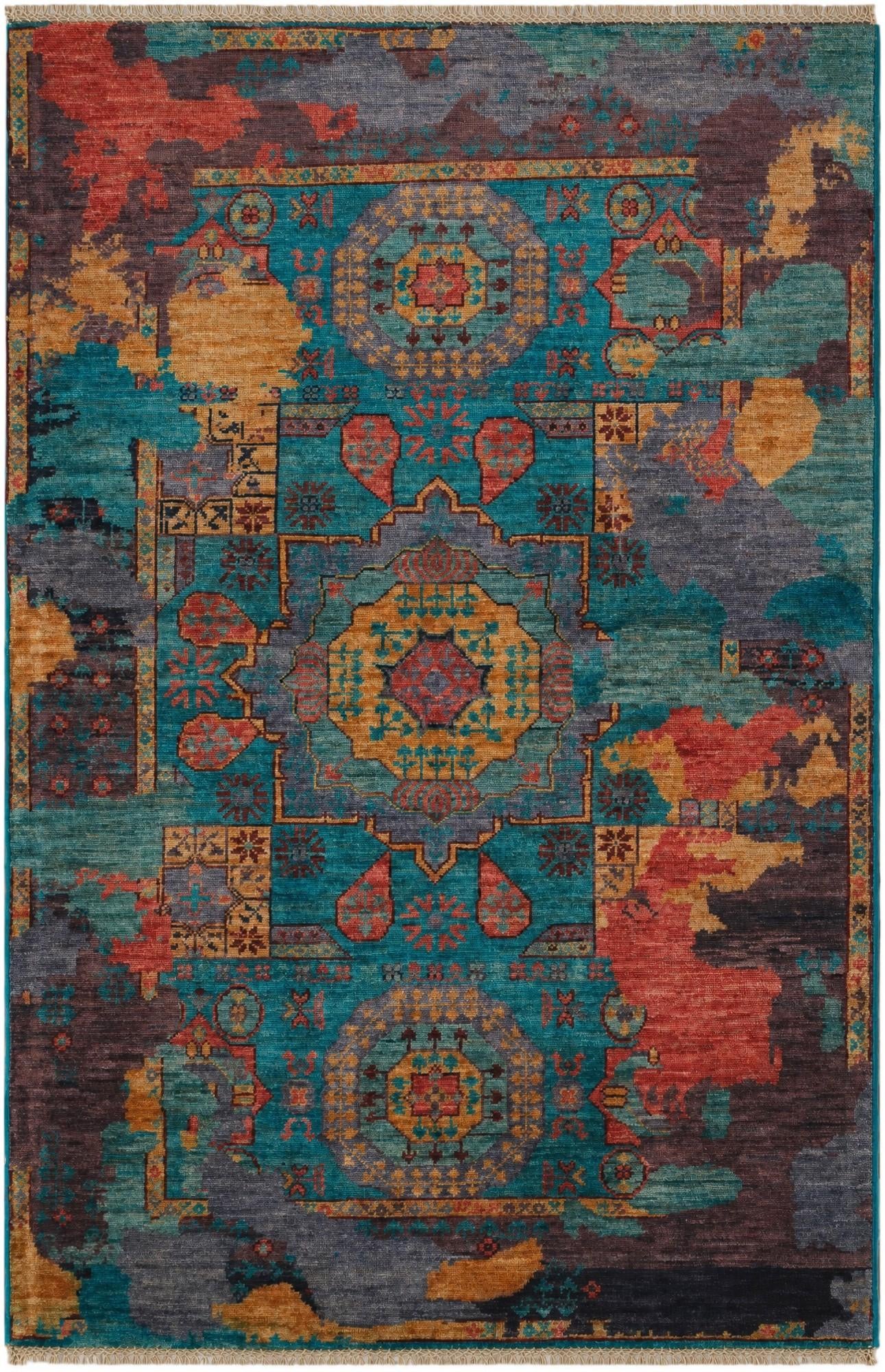 3' 3 x 4' 11 Hand Knotted Mamluk Ziegler Rug
