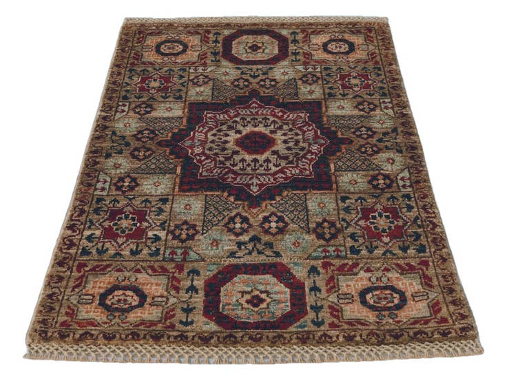Detail image of 2' x 3' Hand Knotted Mamluk Ziegler Rug
