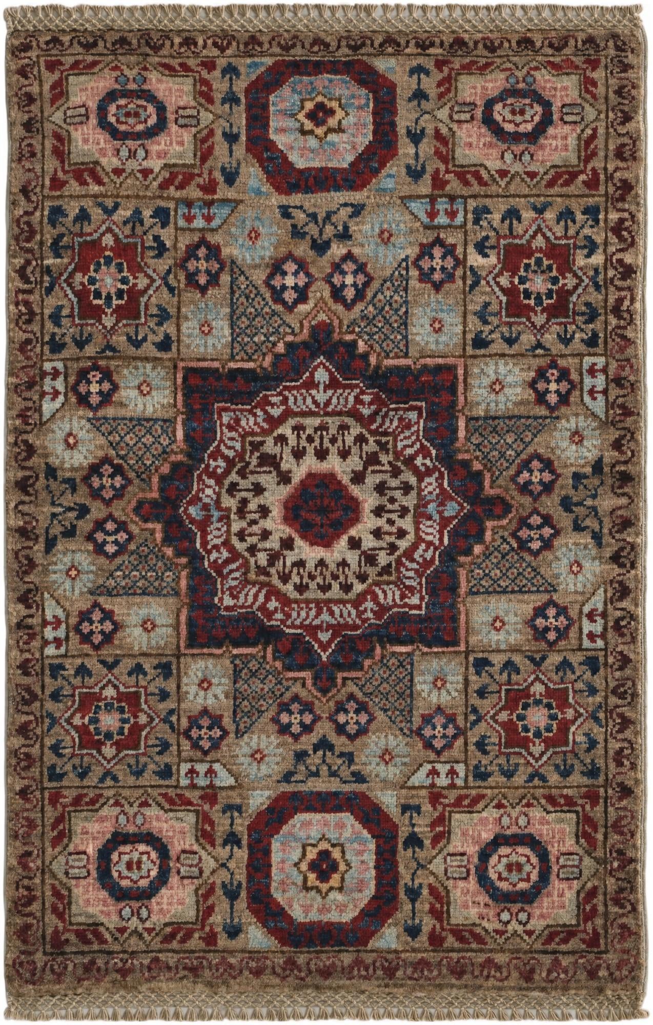 2' x 3' Hand Knotted Mamluk Ziegler Rug