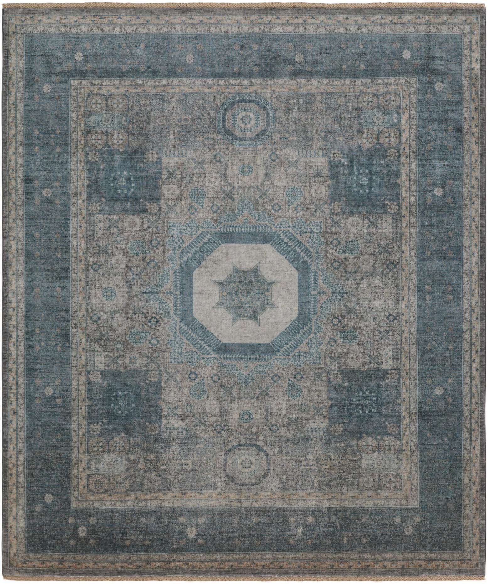 8' 6 x 10' Hand Knotted Mamluk Ziegler Rug