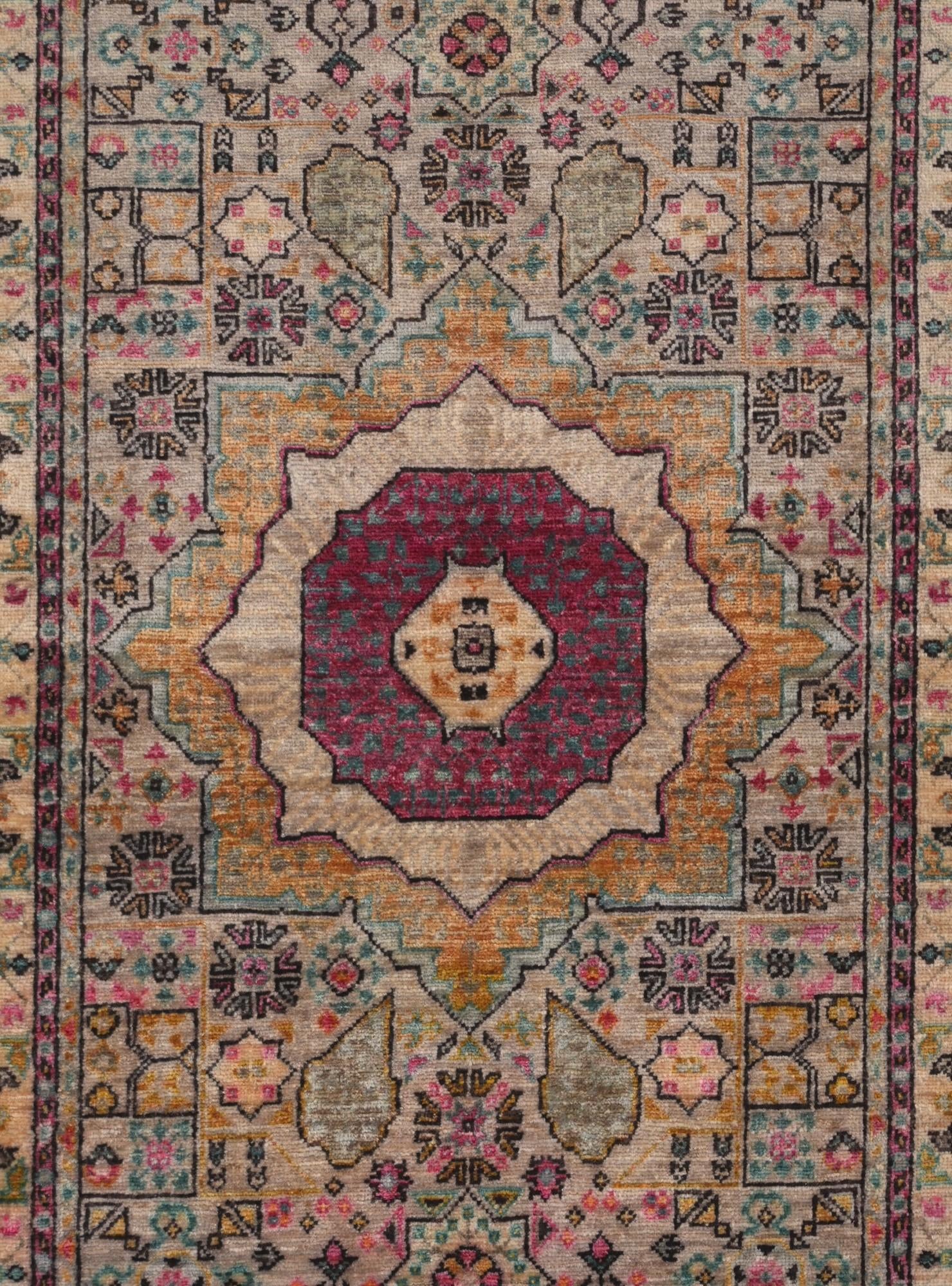 3' 5 x 5' Hand Knotted Mamluk Ziegler Rug