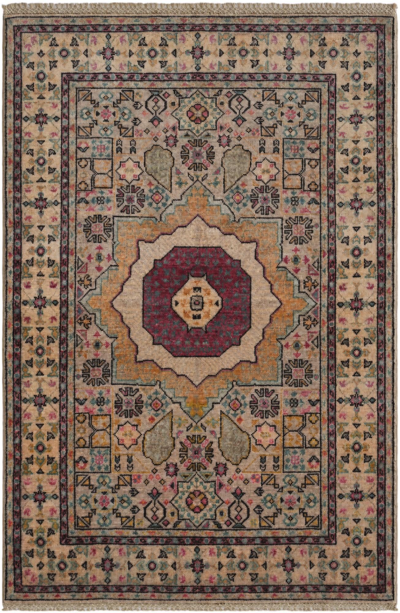 3' 5 x 5' Hand Knotted Mamluk Ziegler Rug