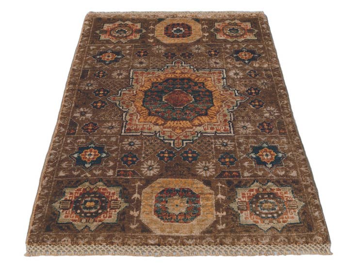 Detail image of 2' x 3' 2 Hand Knotted Mamluk Ziegler Rug