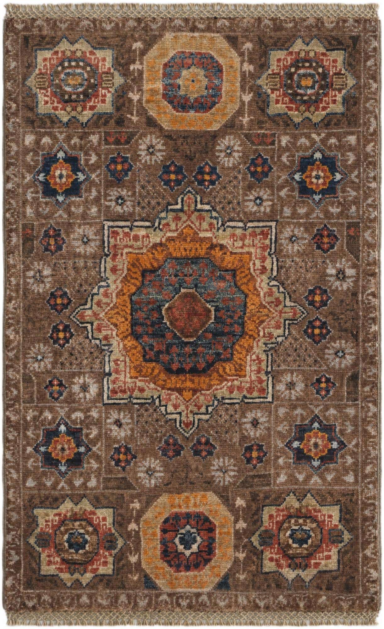2' x 3' 2 Hand Knotted Mamluk Ziegler Rug