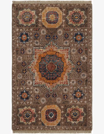 2' x 3' 2 Hand Knotted Mamluk Ziegler Rug
