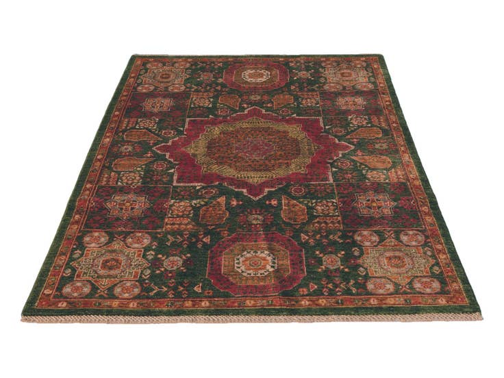 Detail image of 4' x 7' 3 Hand Knotted Mamluk Ziegler Rug