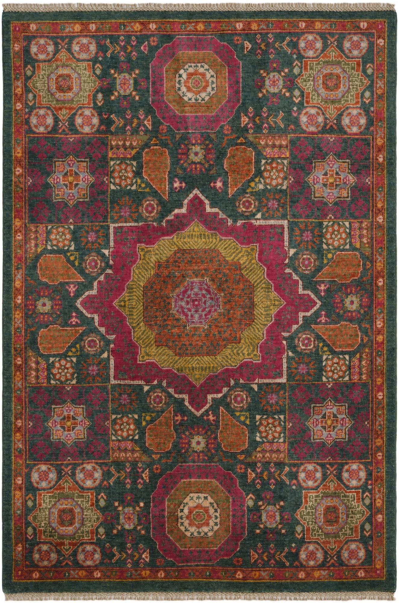 4' x 7' 3 Hand Knotted Mamluk Ziegler Rug