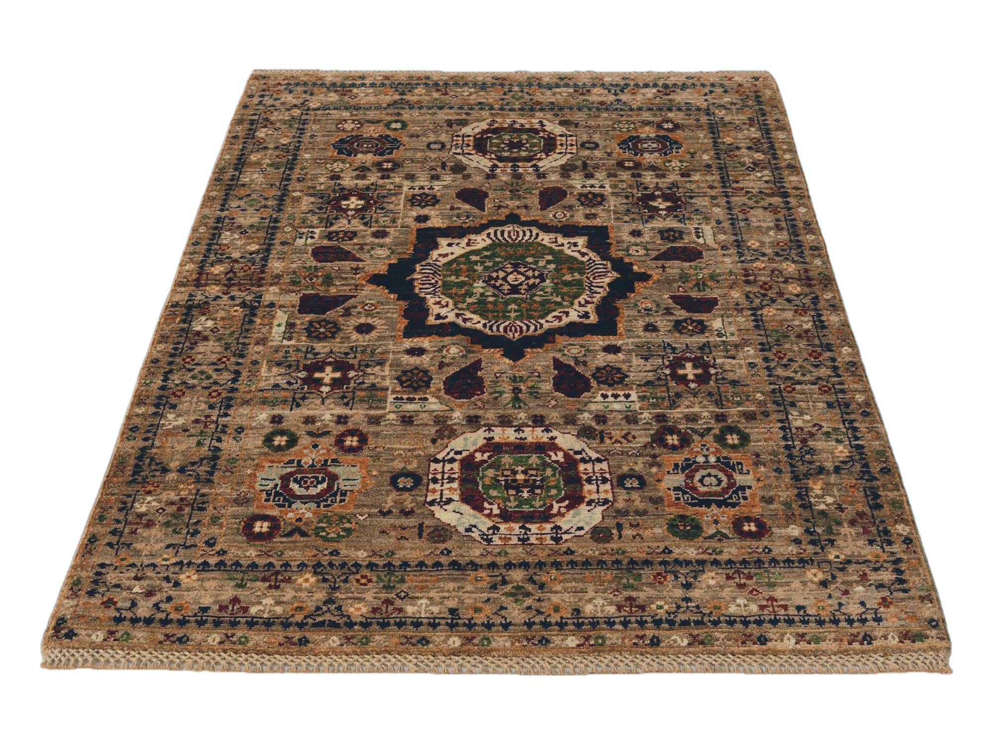 3' 5 x 5' 1 Hand Knotted Mamluk Ziegler Rug