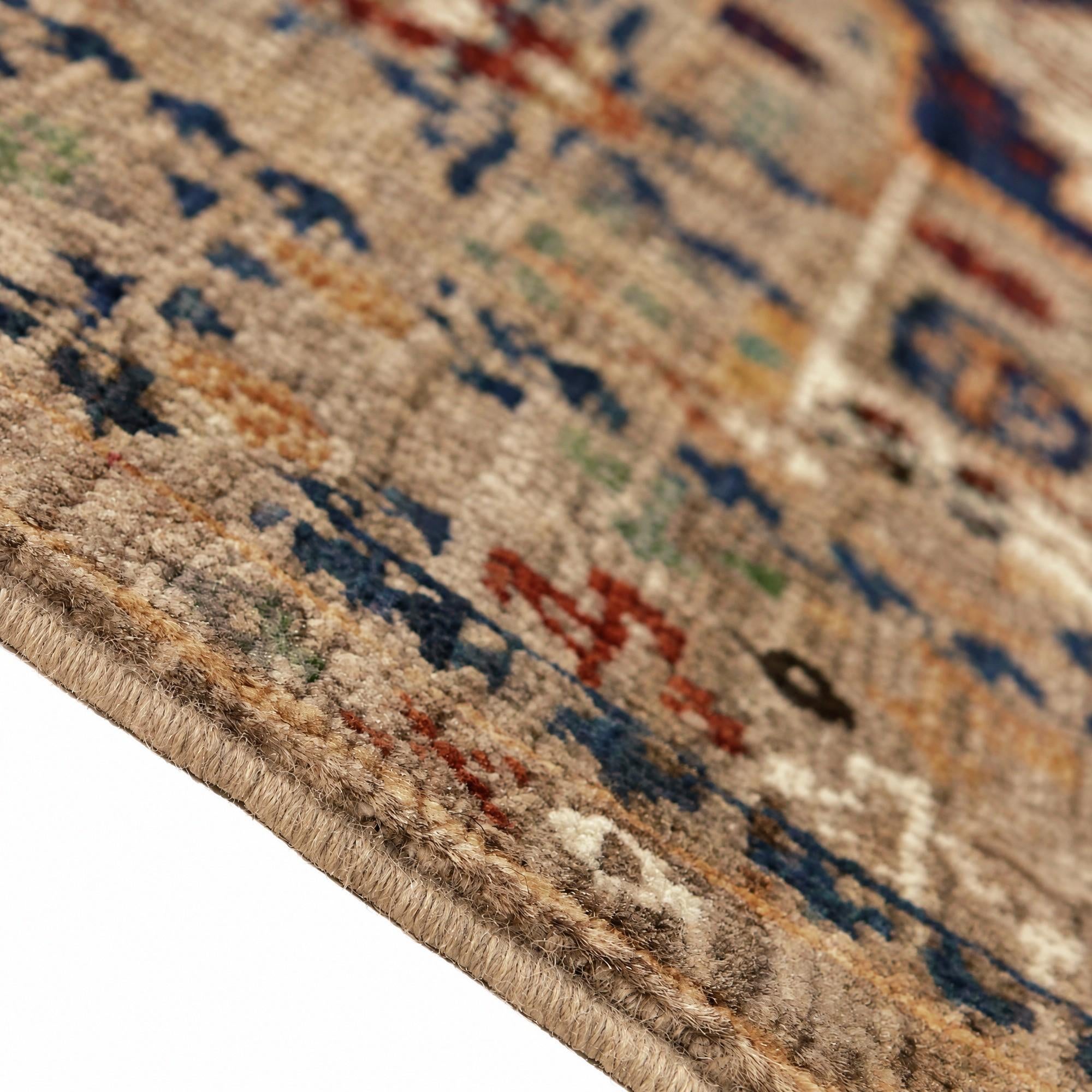 105cm x 155cm Hand Knotted Mamluk Ziegler Rug
