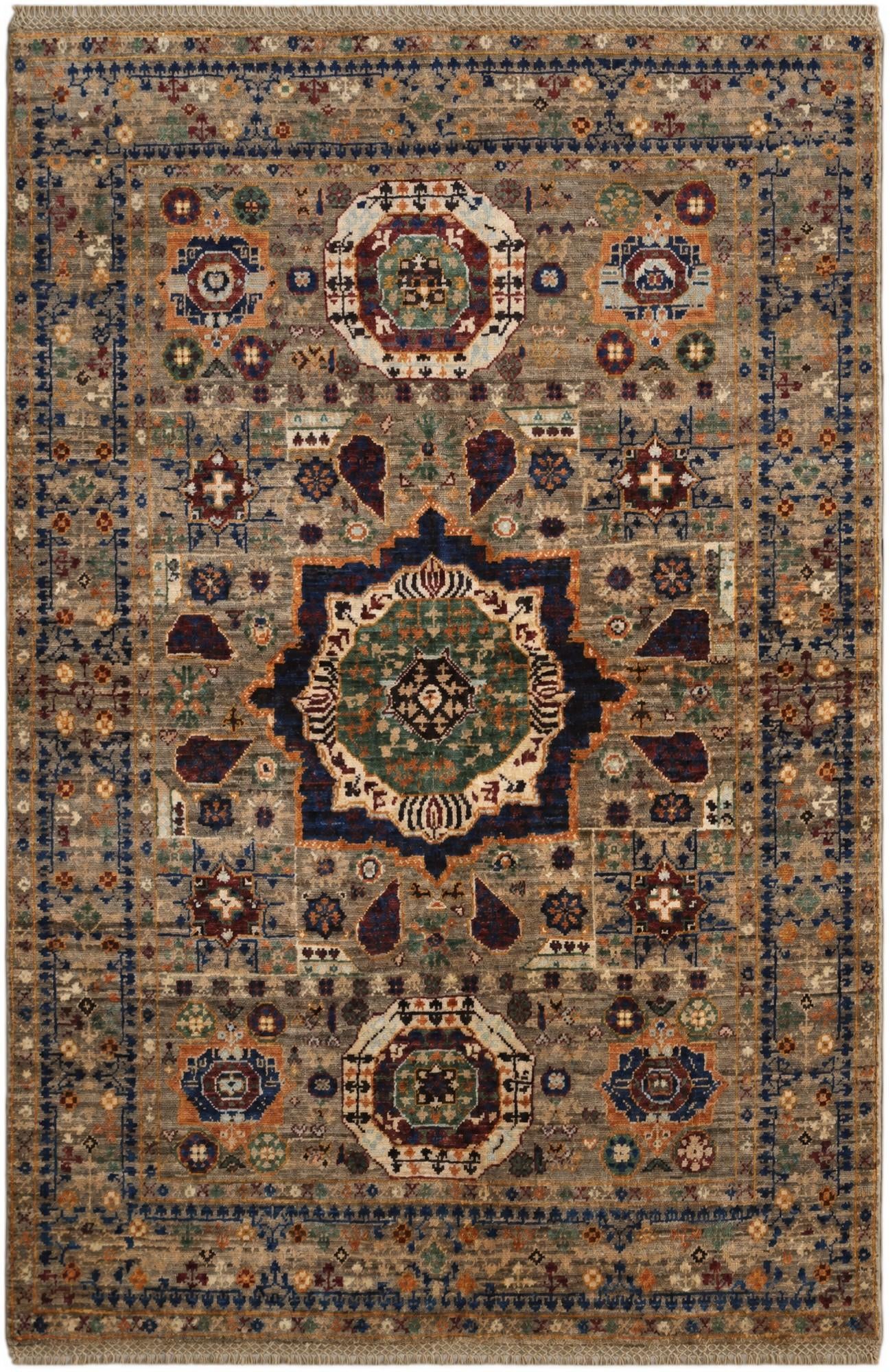 3' 5 x 5' 1 Hand Knotted Mamluk Ziegler Rug