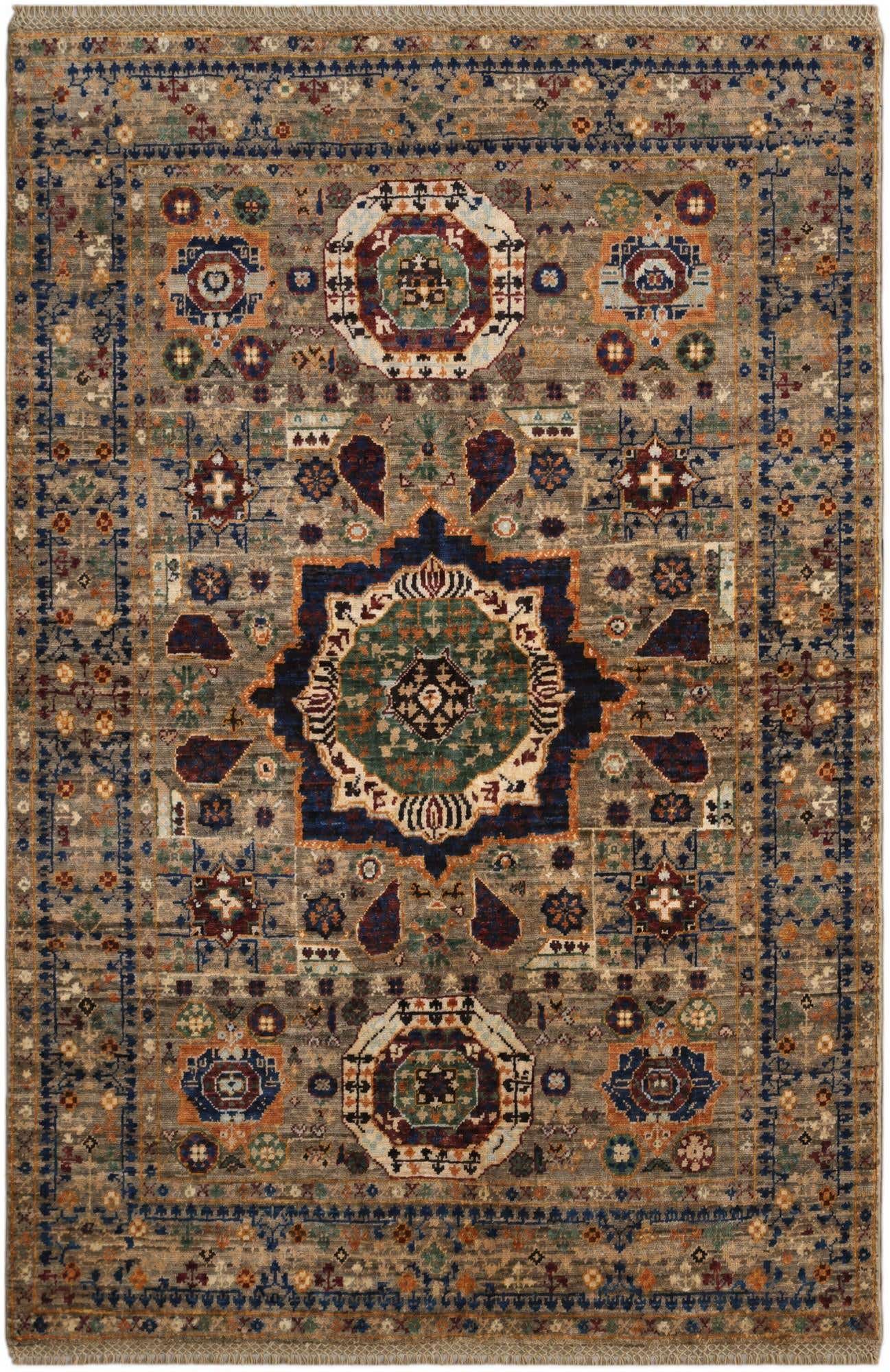 3' 5 x 5' 1 Hand Knotted Mamluk Ziegler Rug