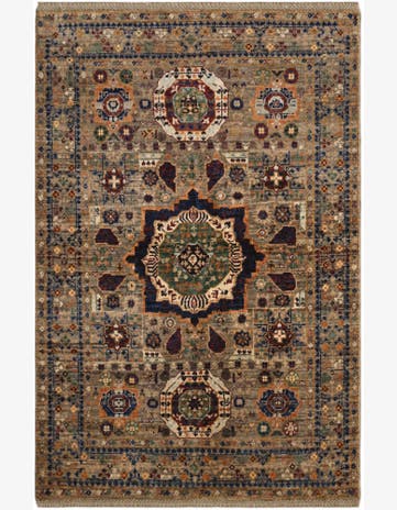 3' 5 x 5' 1 Hand Knotted Mamluk Ziegler Rug