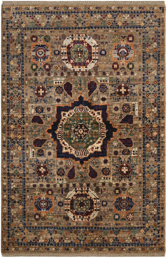 3' 5 x 5' 1 Hand Knotted Mamluk Ziegler Rug