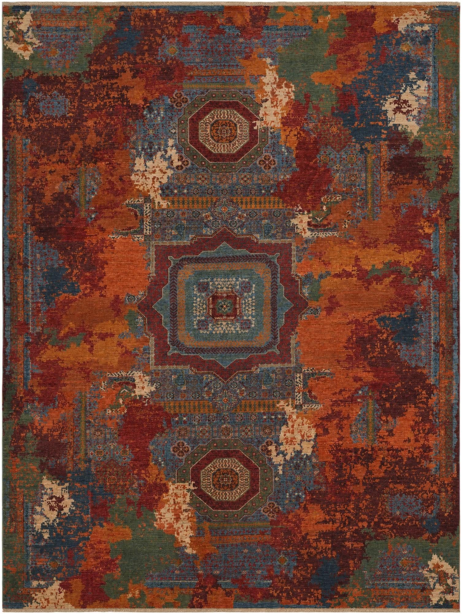 10' x 13' 1 Hand Knotted Mamluk Ziegler Rug