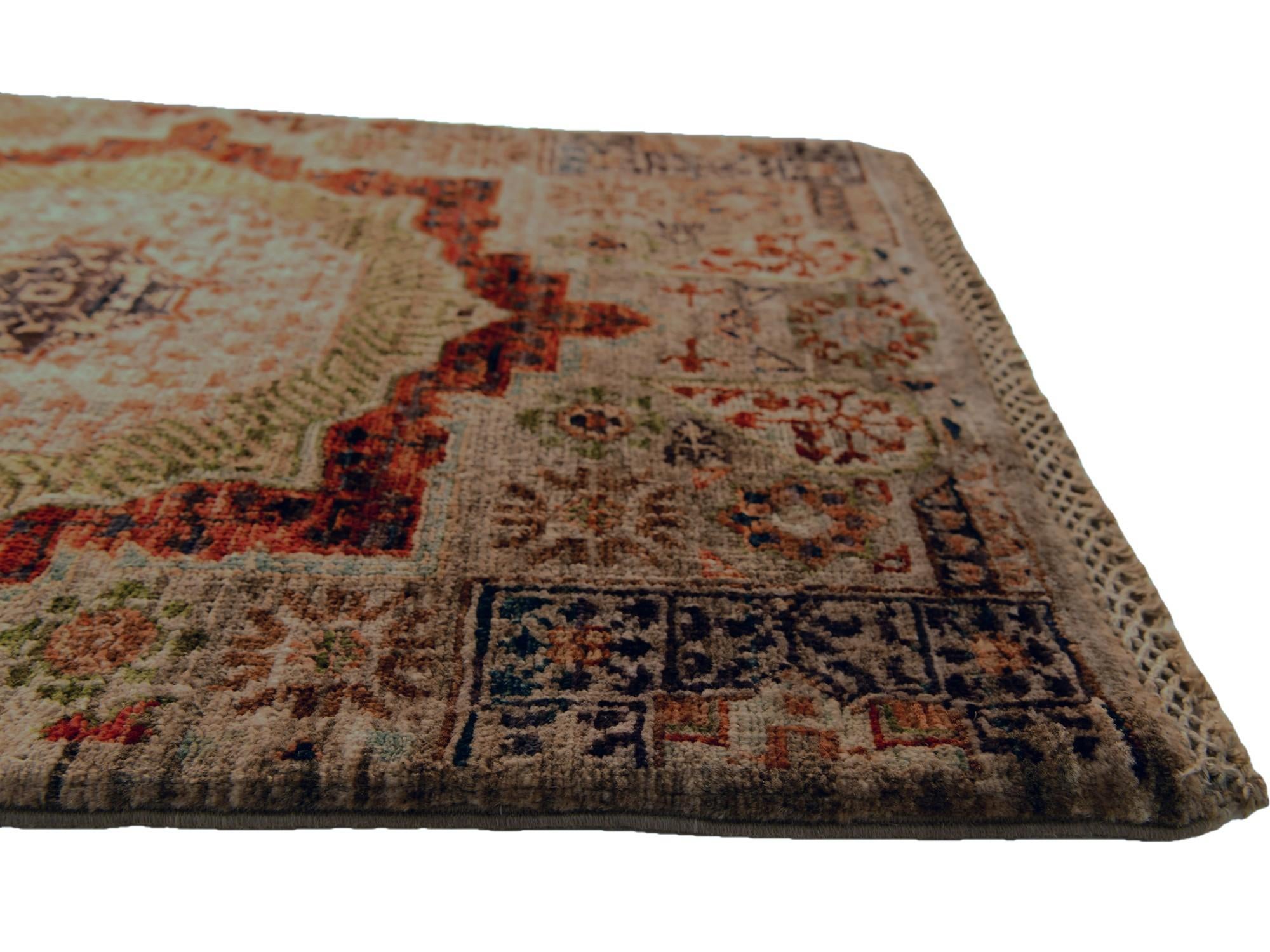 60cm x 90cm Hand Knotted Mamluk Ziegler Rug