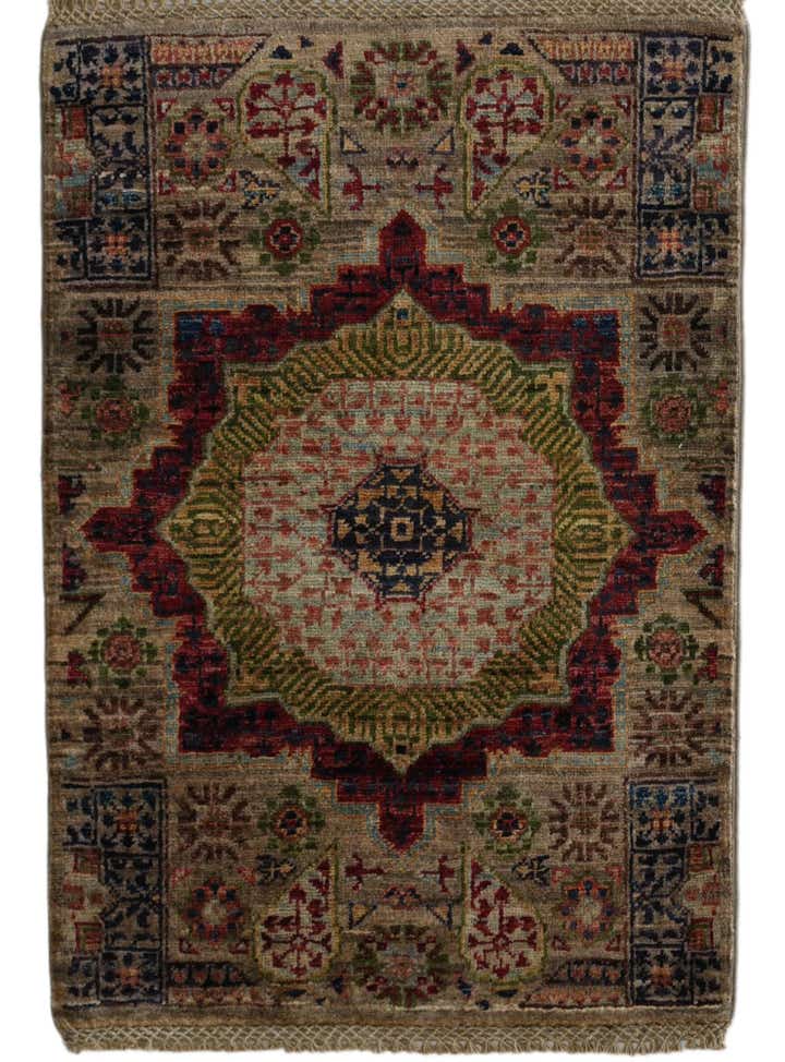 2' x 2' 11 Hand Knotted Mamluk Ziegler Rug