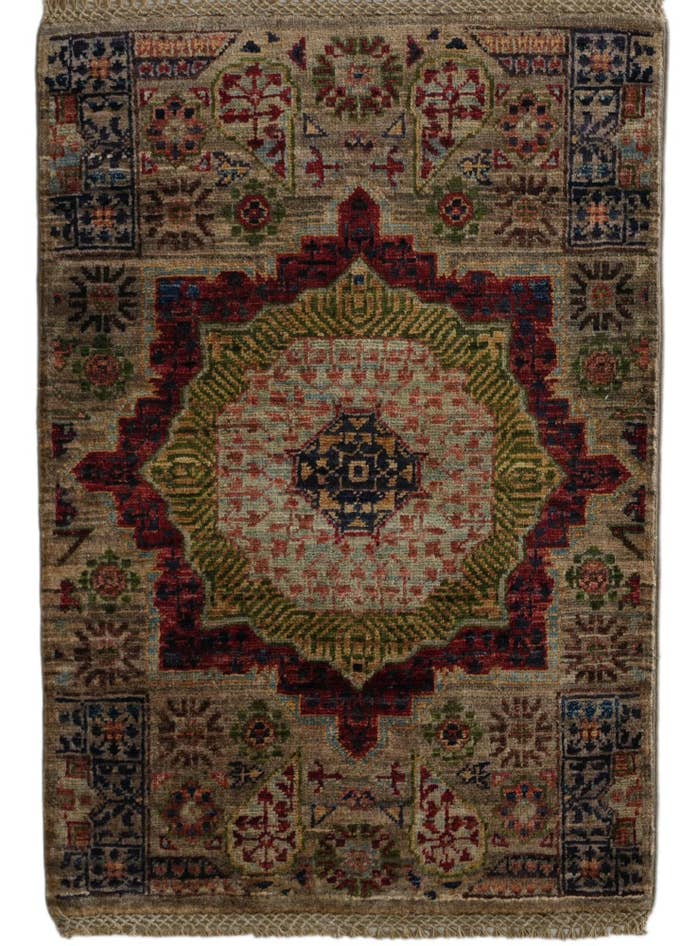 Detail image of 2' x 2' 11 Hand Knotted Mamluk Ziegler Rug