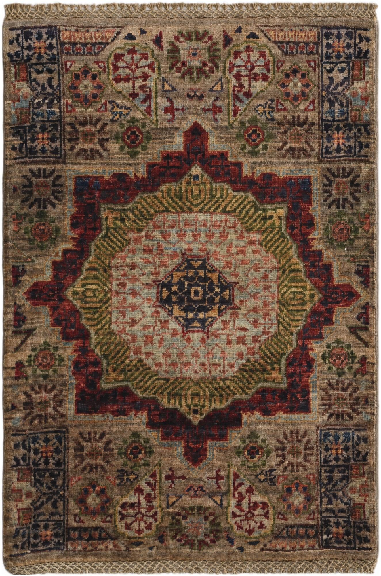 2' x 2' 11 Hand Knotted Mamluk Ziegler Rug