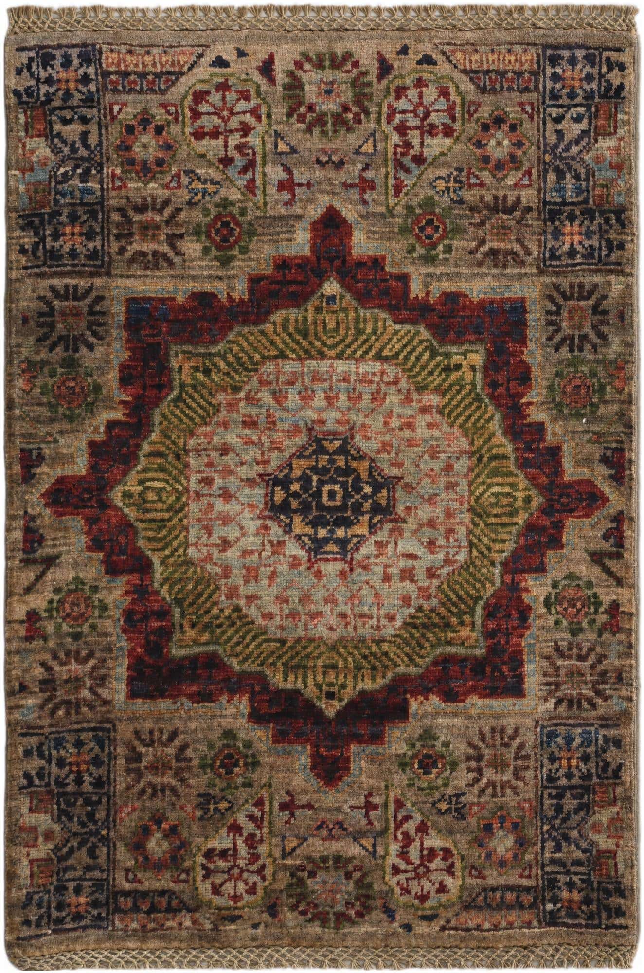 2' x 2' 11 Hand Knotted Mamluk Ziegler Rug