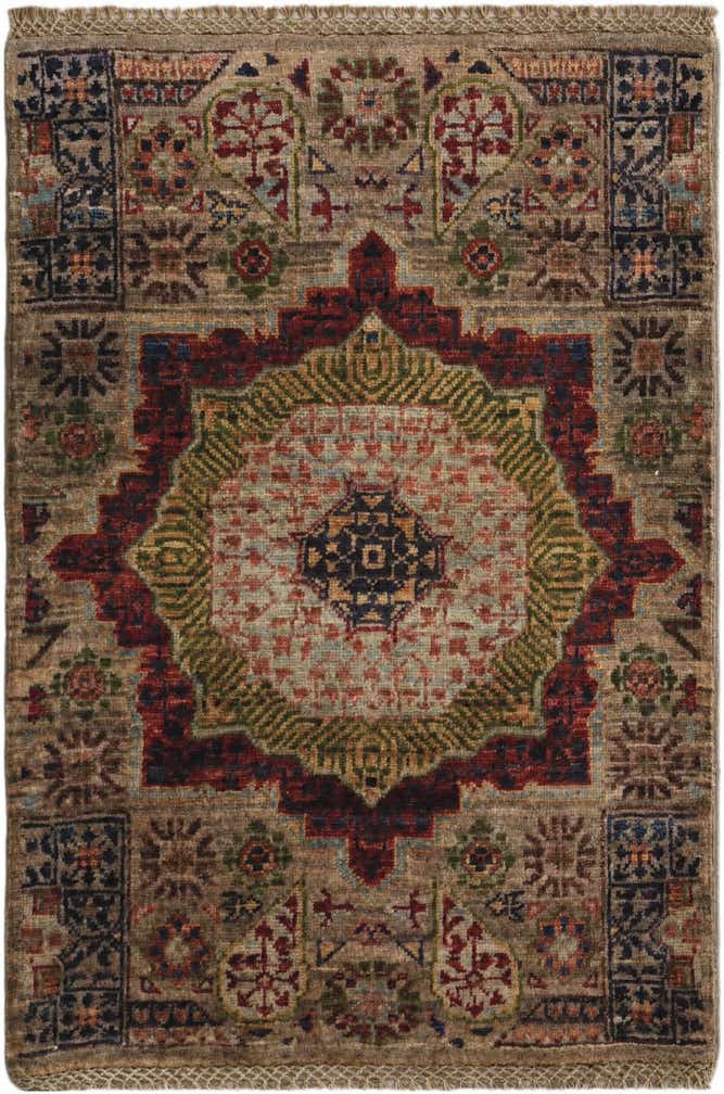 2' x 2' 11 Hand Knotted Mamluk Ziegler Rug
