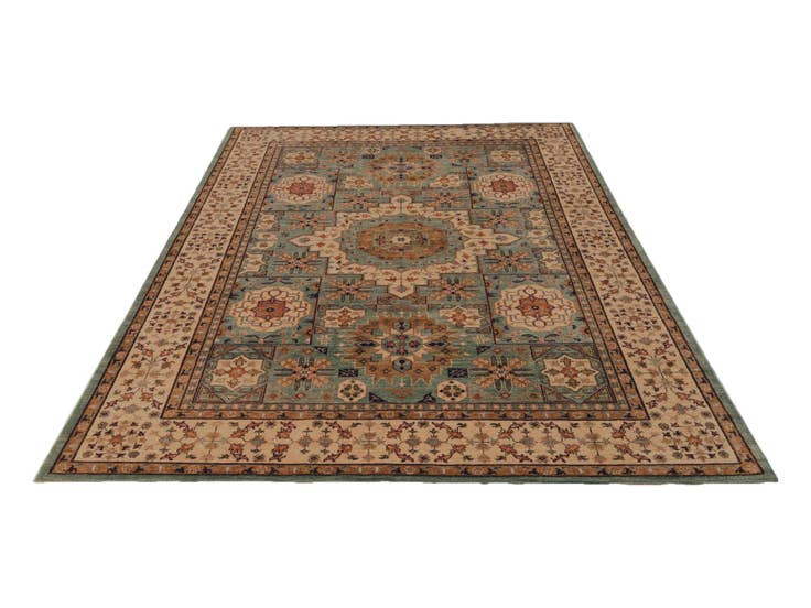 Detail image of 6' 11 x 9' 9 Hand Knotted Mamluk Ziegler Rug