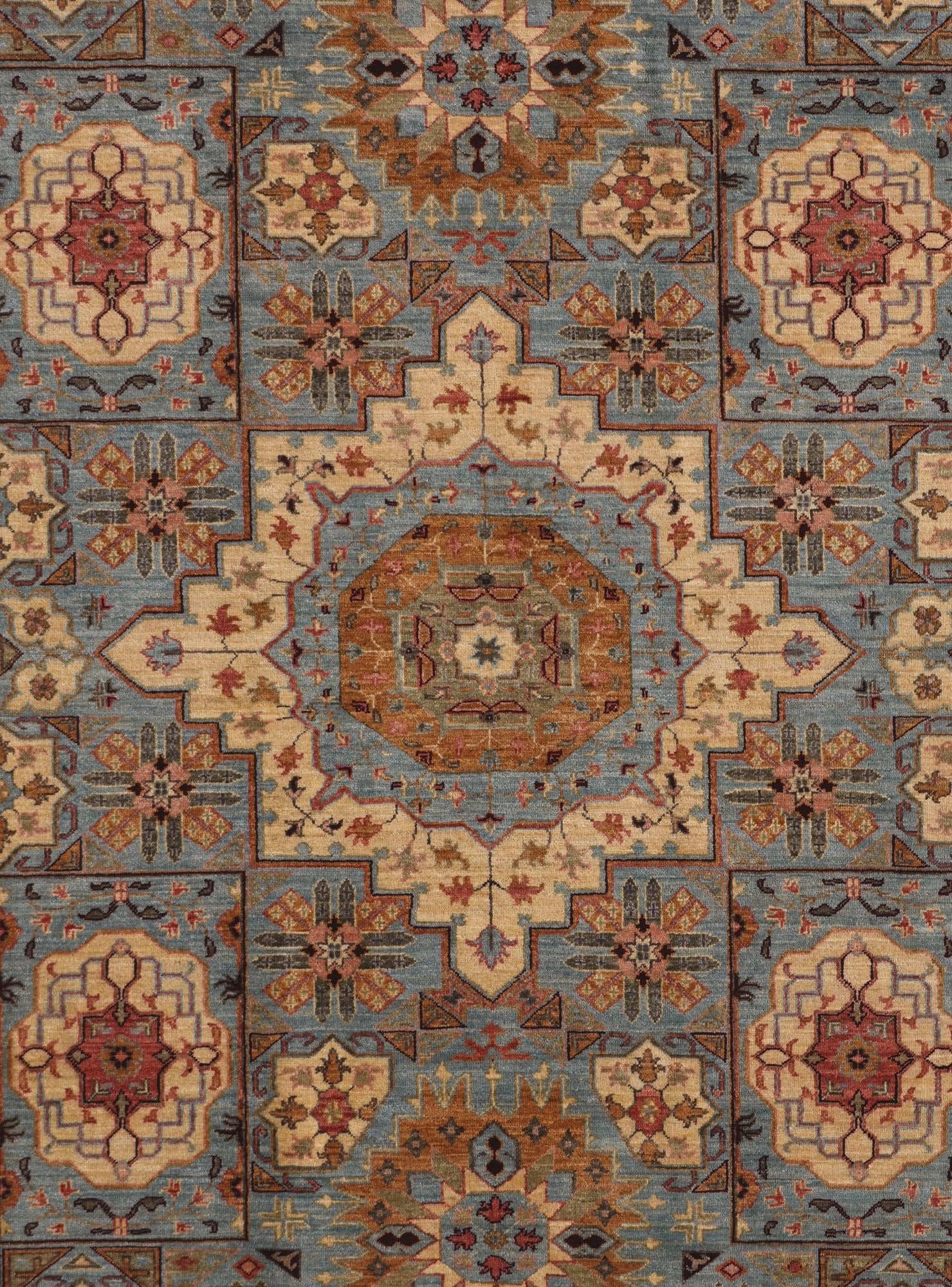 6' 11 x 9' 9 Hand Knotted Mamluk Ziegler Rug