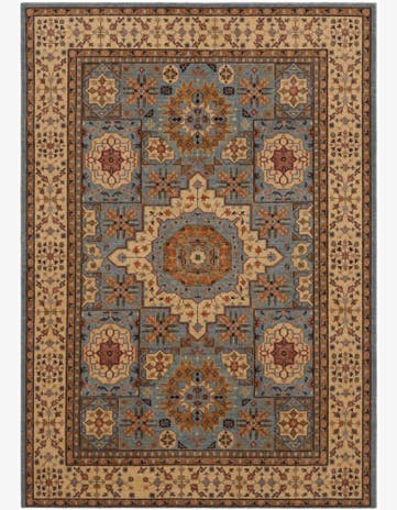 6' 11 x 9' 9 Hand Knotted Mamluk Ziegler Rug