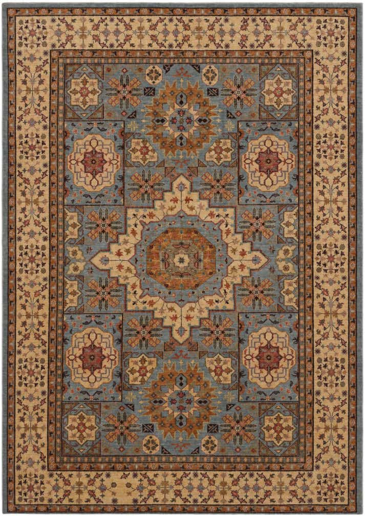 6' 11 x 9' 9 Hand Knotted Mamluk Ziegler Rug
