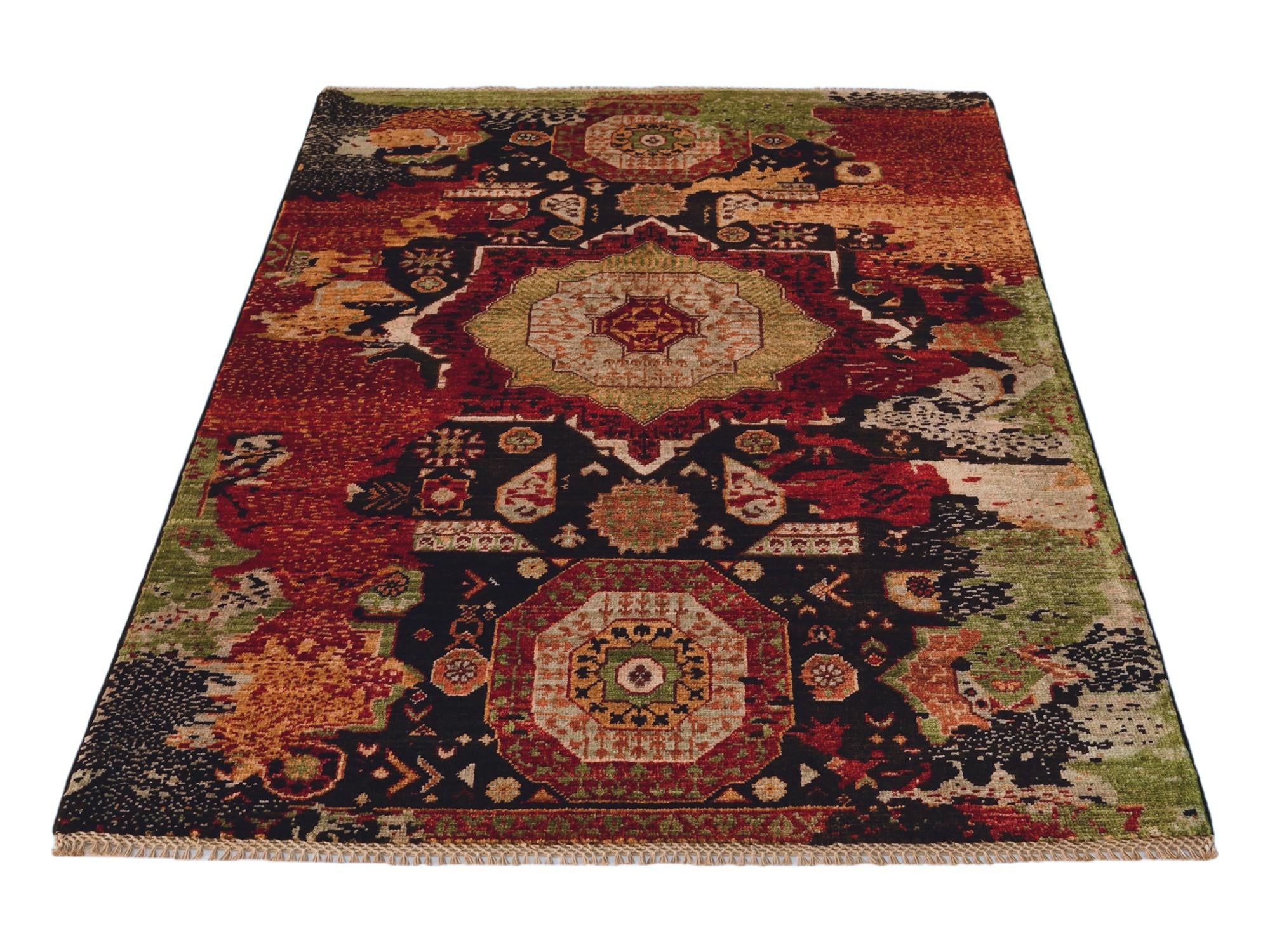 3' 5 x 5' Hand Knotted Mamluk Ziegler Rug