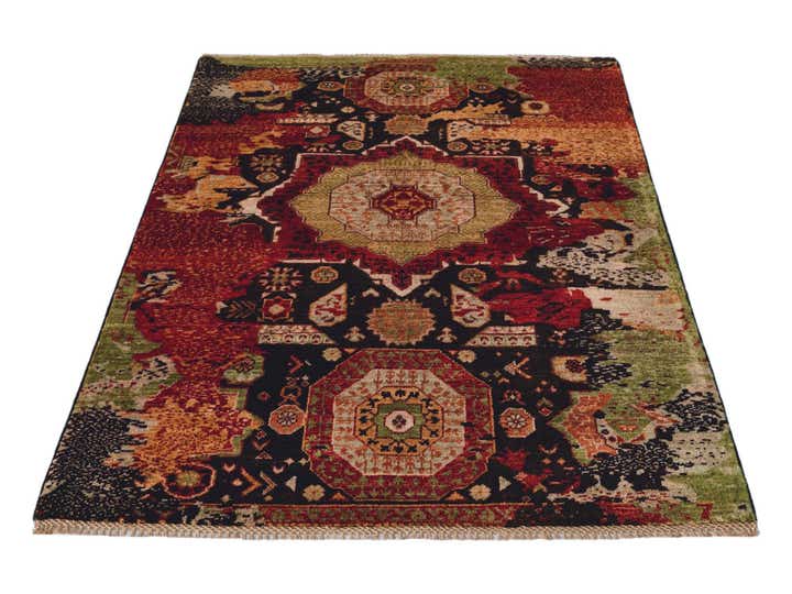 3' 5 x 5' Hand Knotted Mamluk Ziegler Rug