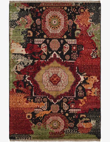 3' 5 x 5' Hand Knotted Mamluk Ziegler Rug