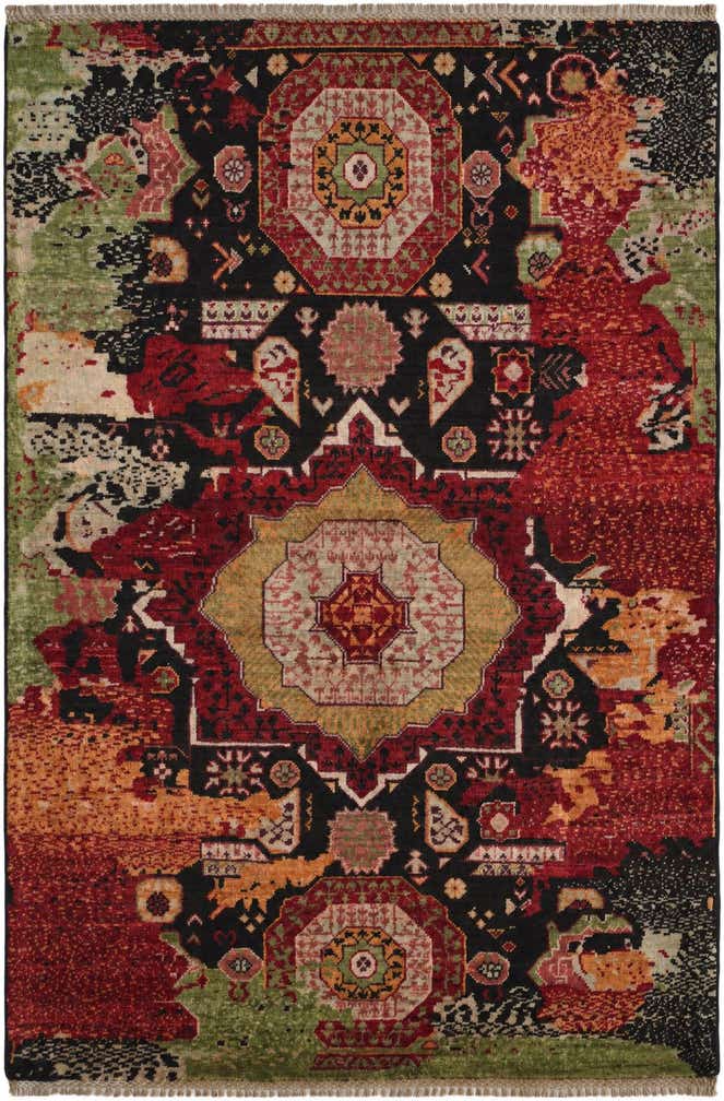 3' 5 x 5' Hand Knotted Mamluk Ziegler Rug