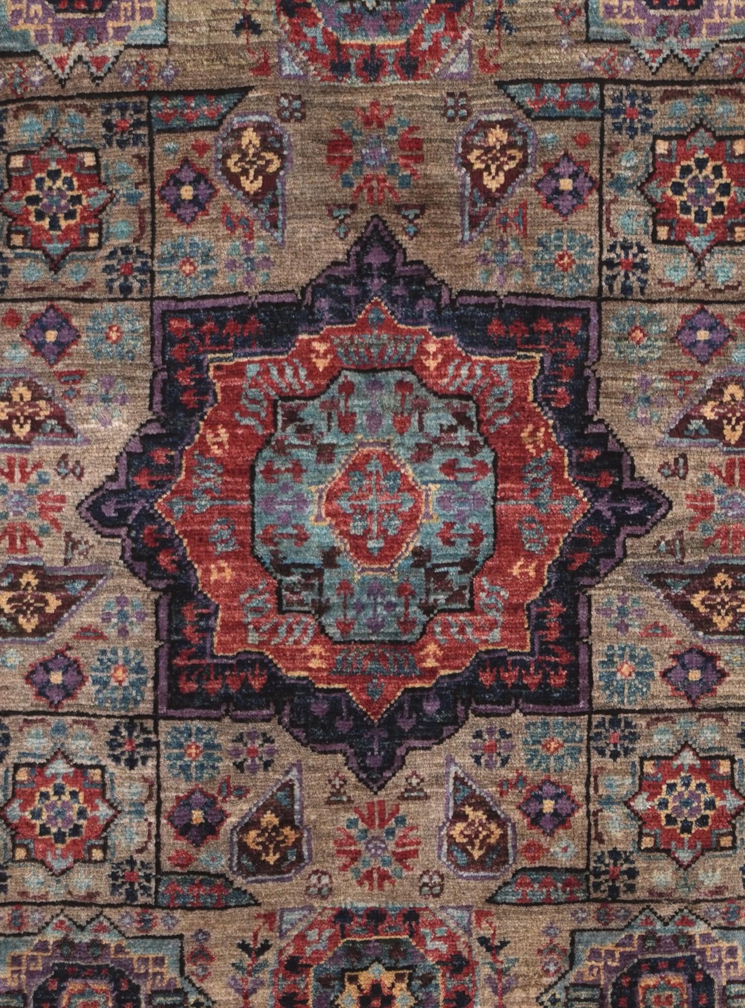 2' x 2' 11 Hand Knotted Mamluk Ziegler Rug