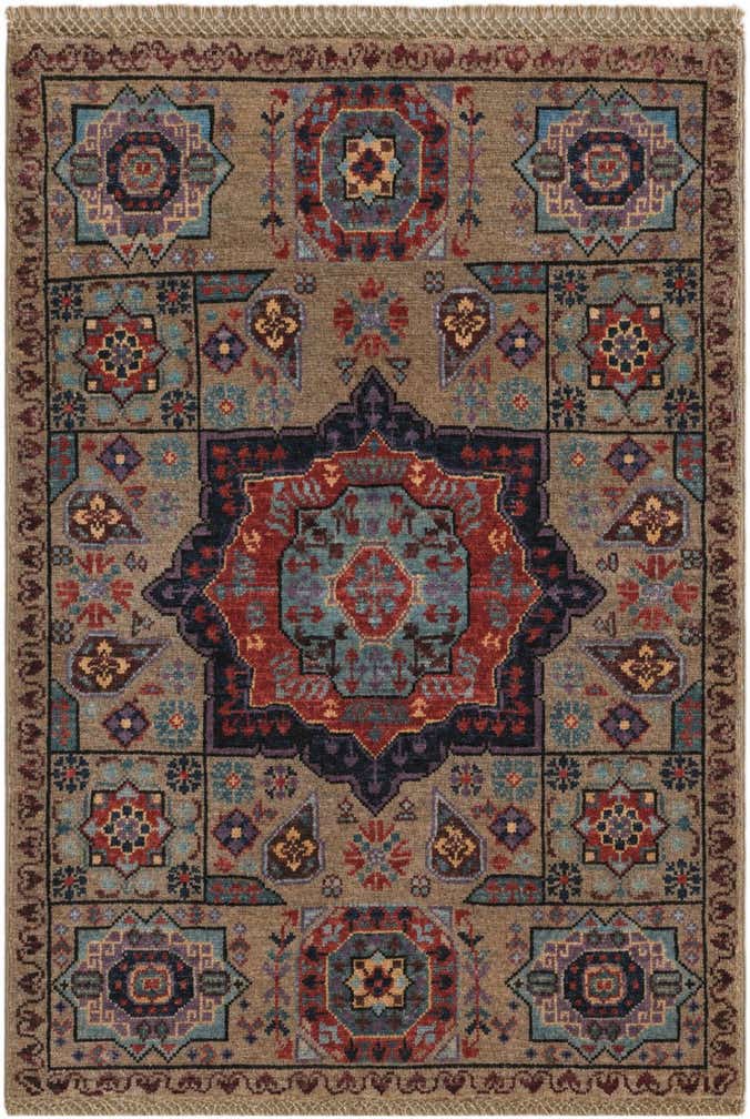 2' x 2' 11 Hand Knotted Mamluk Ziegler Rug